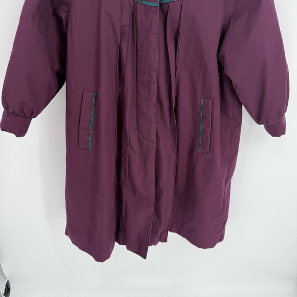 Rothschild Girls Size 7 Coat Jacket longline Hooded Dark Purple faux fur lined - Picture 3 of 8